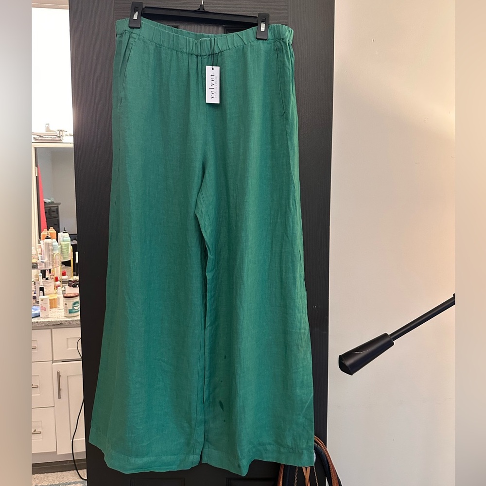 Velvet by Graham & Spencer Linen Pants XL NWT
